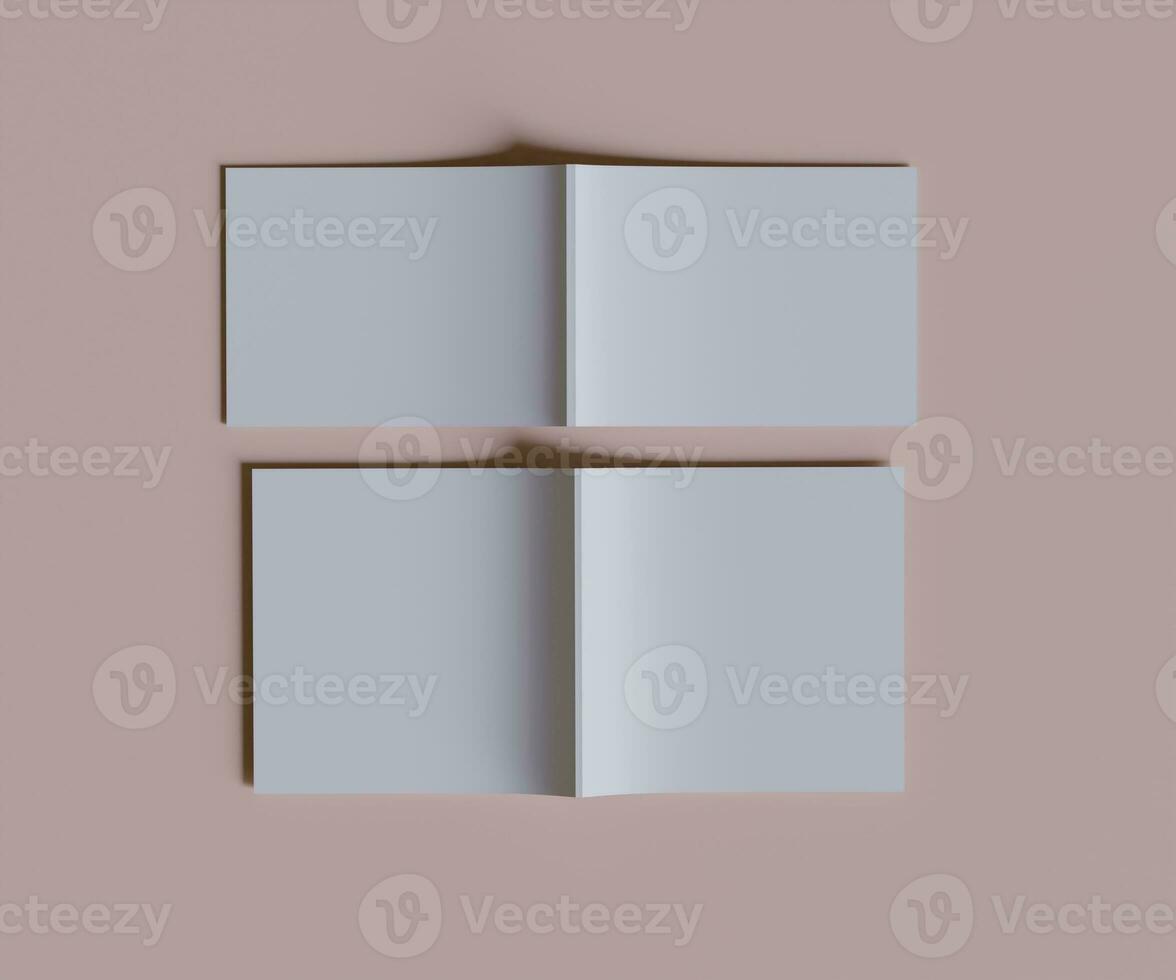 Magazine Square white color and realistic texture modelling and rendering with 3D Software Illustration photo