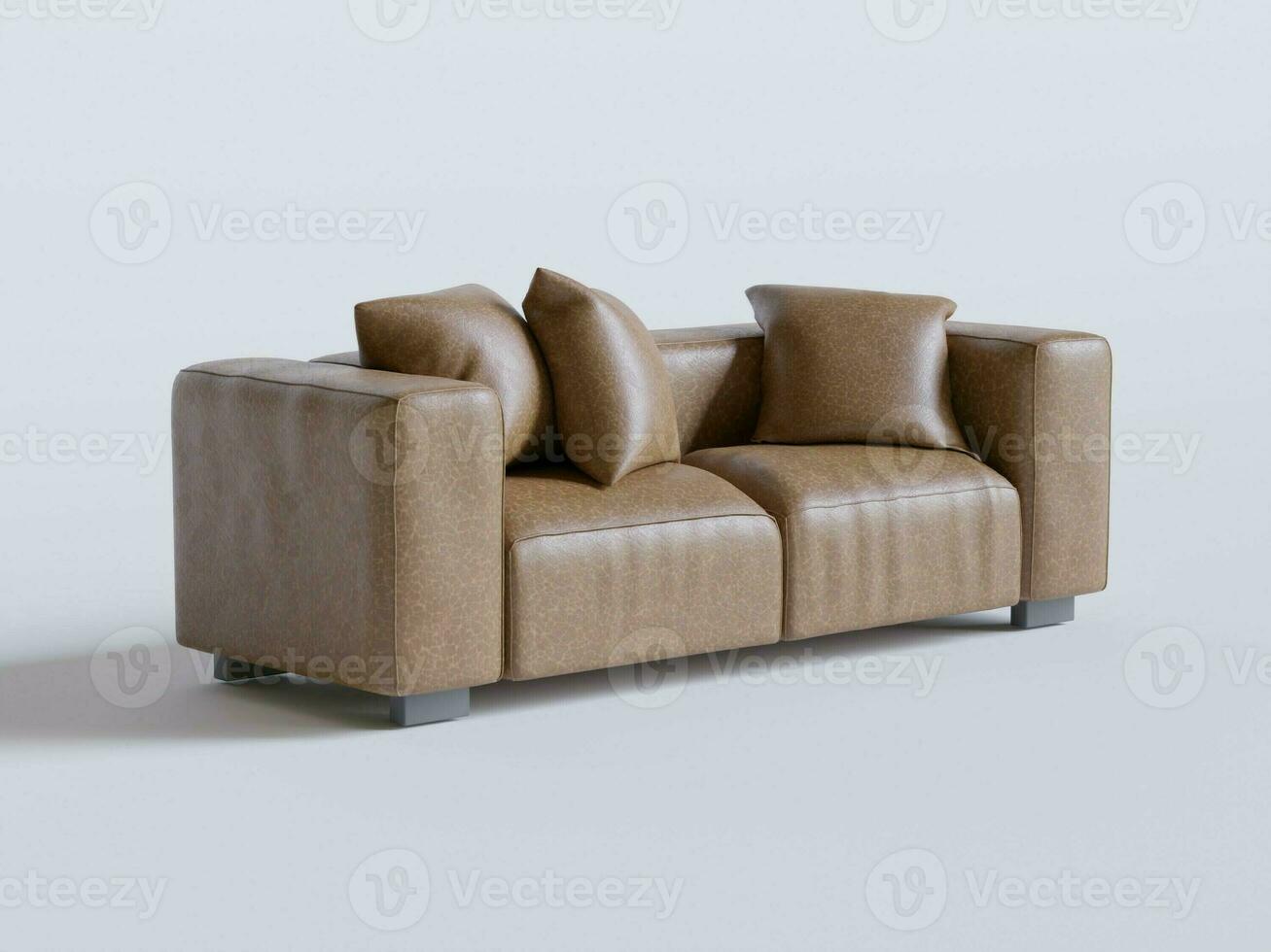 Realistic Sofa made and rendered by 3D software for decoration interrior and etc photo