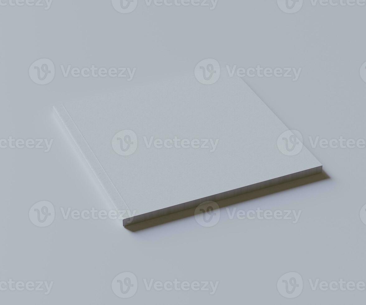 Magazine Square white color and realistic texture modelling and rendering with 3D Software Illustration photo