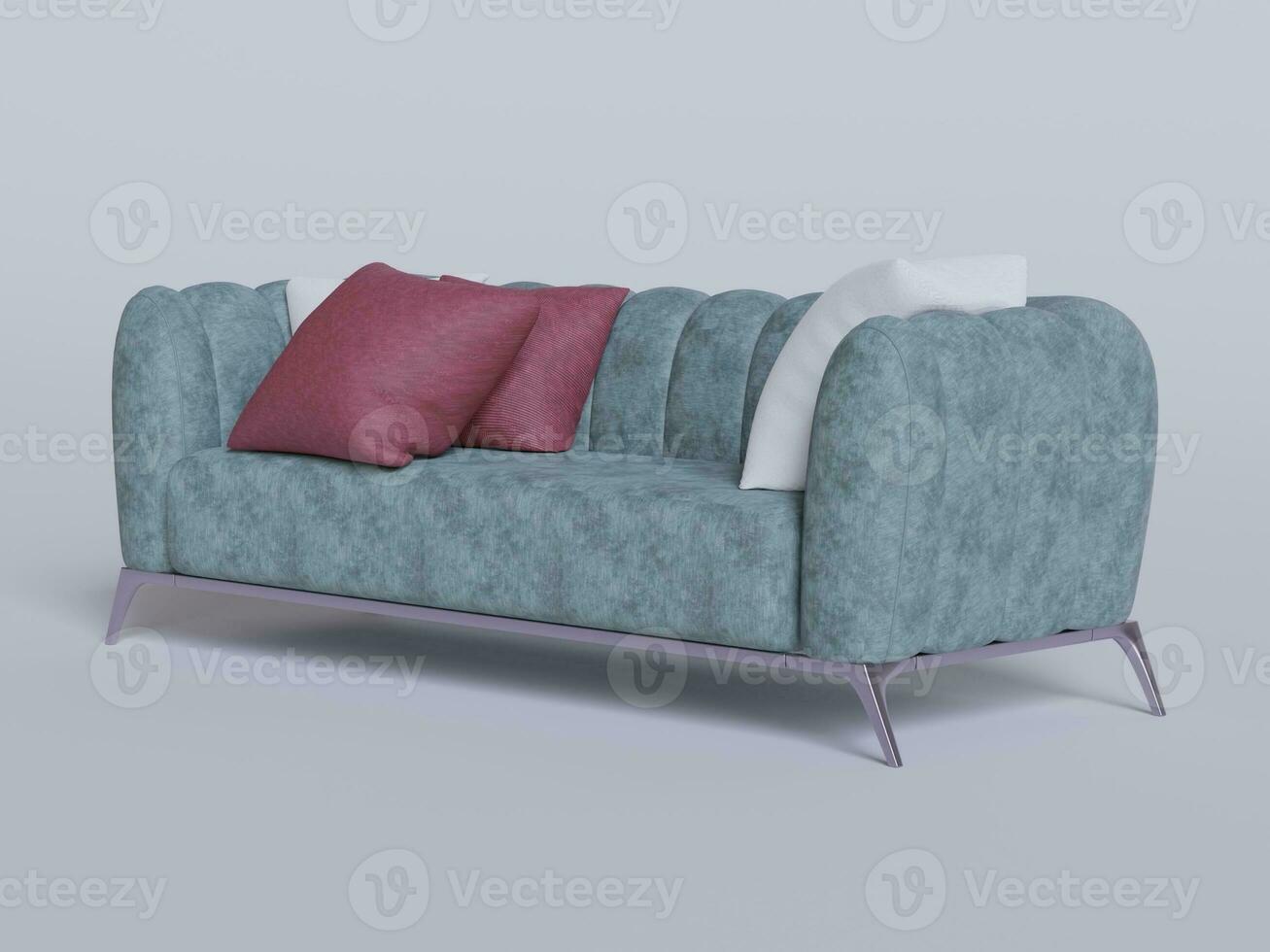 Realistic Sofa made and rendered by 3D software for decoration interrior and etc photo