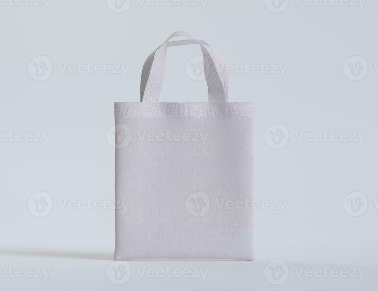 Tote bag white color and realistic texture rendering 3D photo