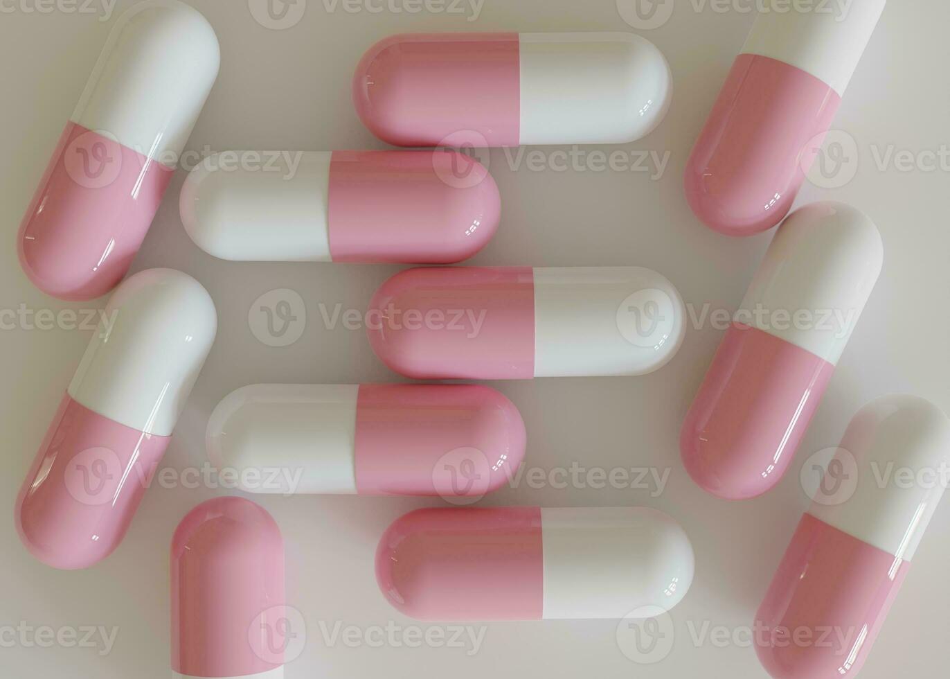 Realistic Pill or suplement illustration rendering 3D photo