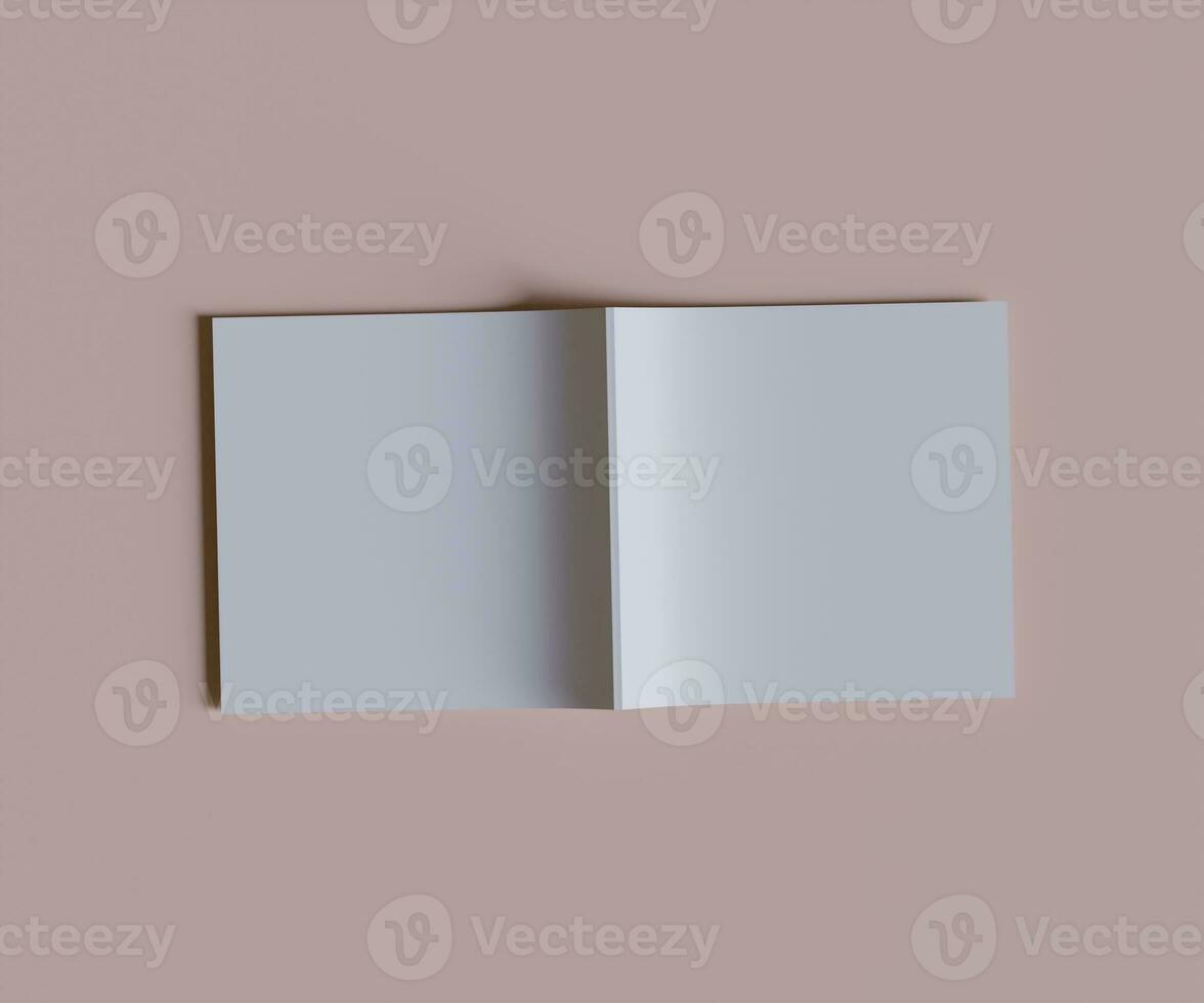 Magazine Square white color and realistic texture modelling and rendering with 3D Software Illustration photo