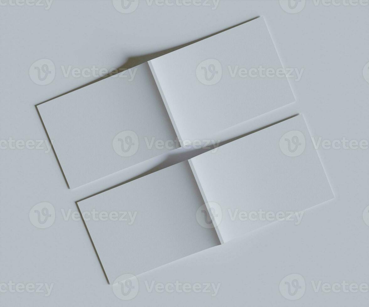 A4 Lanscape Magazine white color and realistic texture rendering 3D photo