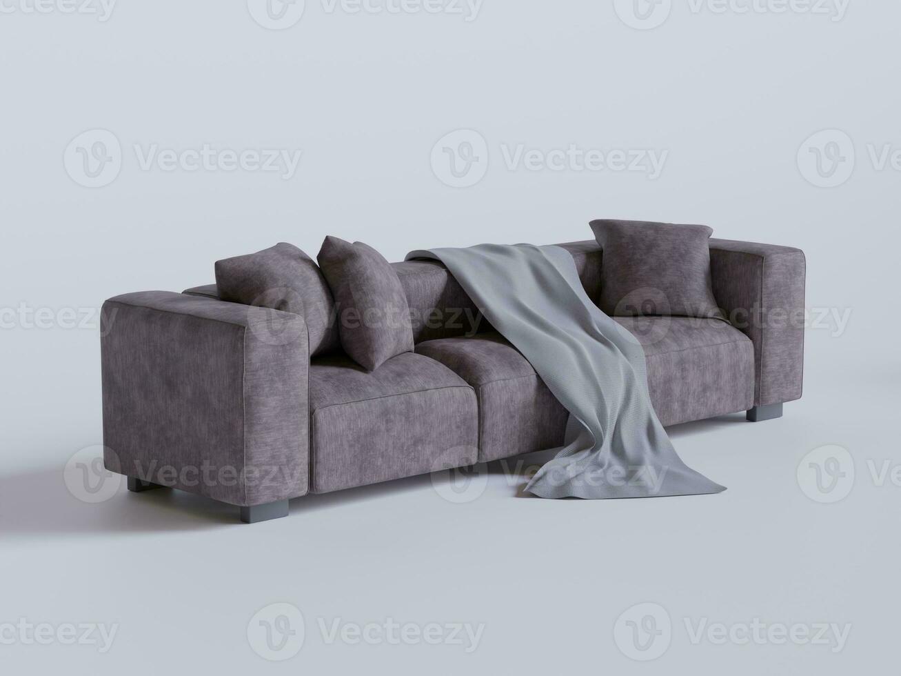 Realistic Sofa made and rendered by 3D software for decoration interrior and etc photo