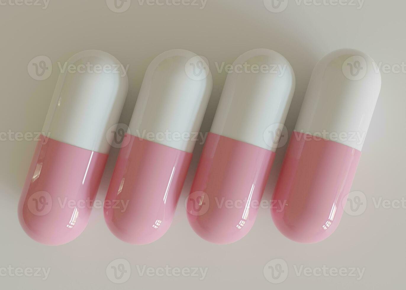 Realistic Pill or suplement illustration rendering 3D photo