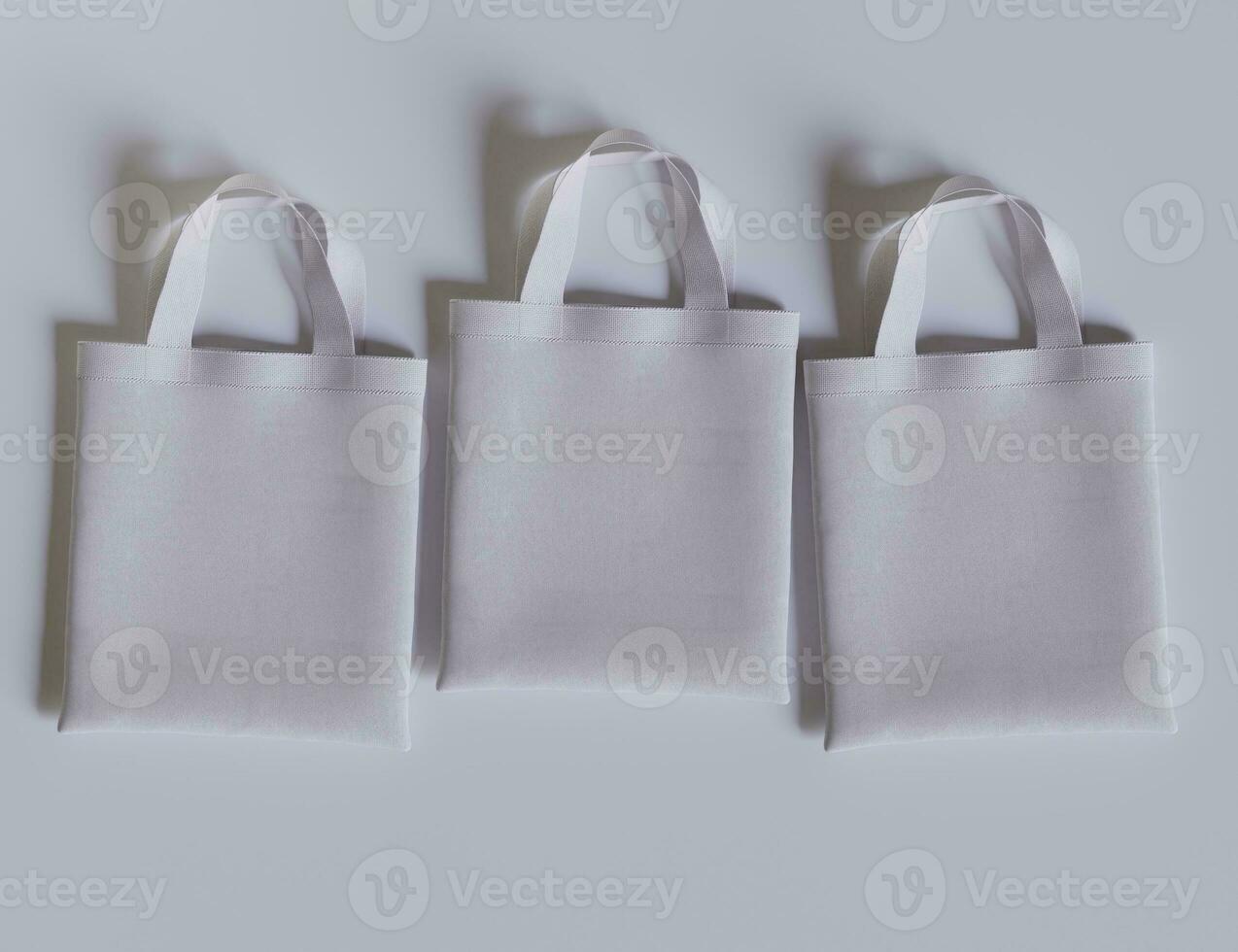 Tote bag white color and realistic texture rendering 3D photo