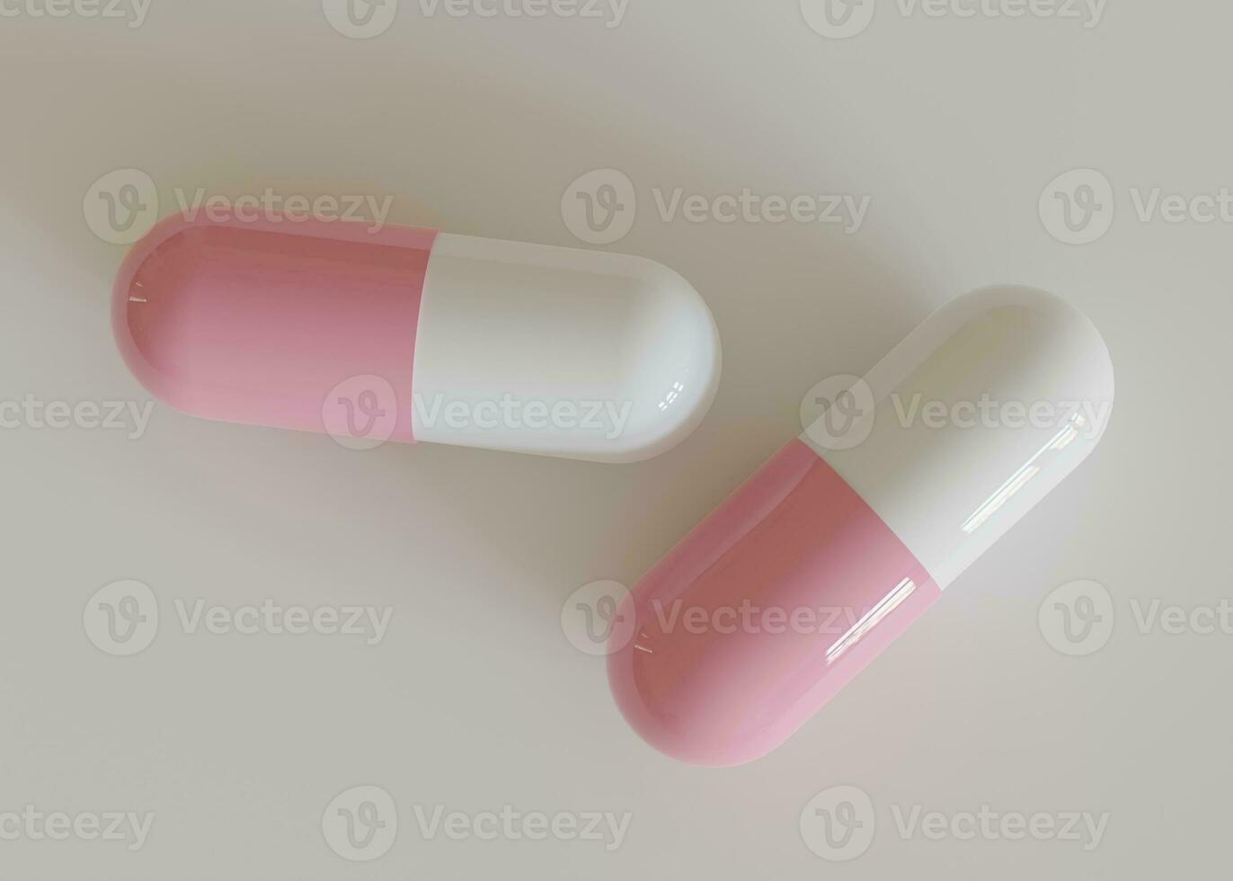 Realistic Pill or suplement illustration rendering 3D photo