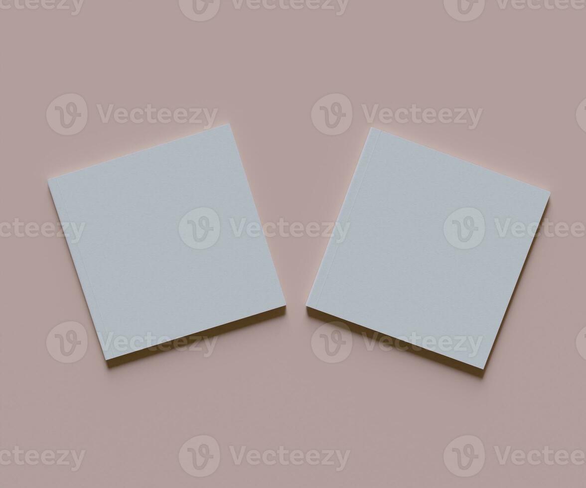 Magazine Square white color and realistic texture modelling and rendering with 3D Software Illustration photo