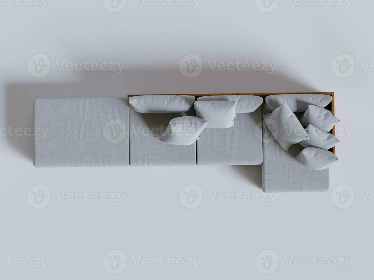 Realistic Sofa made and rendered by 3D software for decoration interrior and etc photo