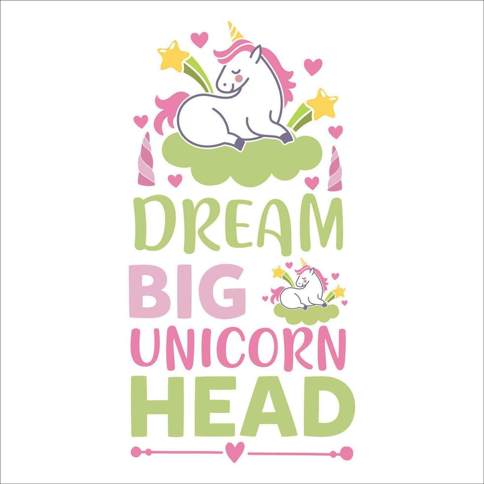 Stylish , fashionable  and awesome Unicorn typography art and illustrator vector