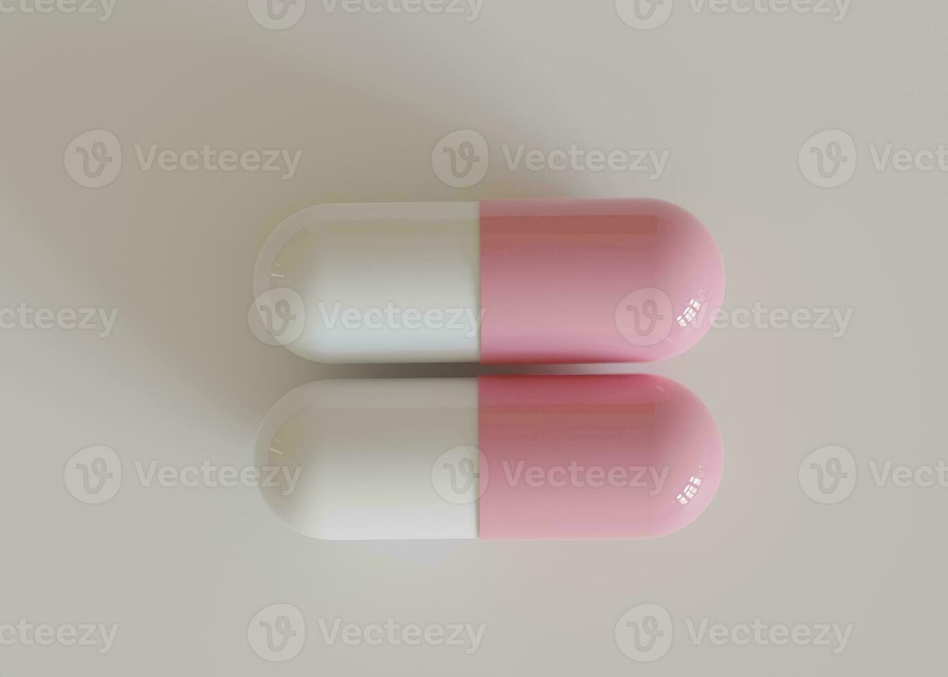 Realistic Pill or suplement illustration rendering 3D photo