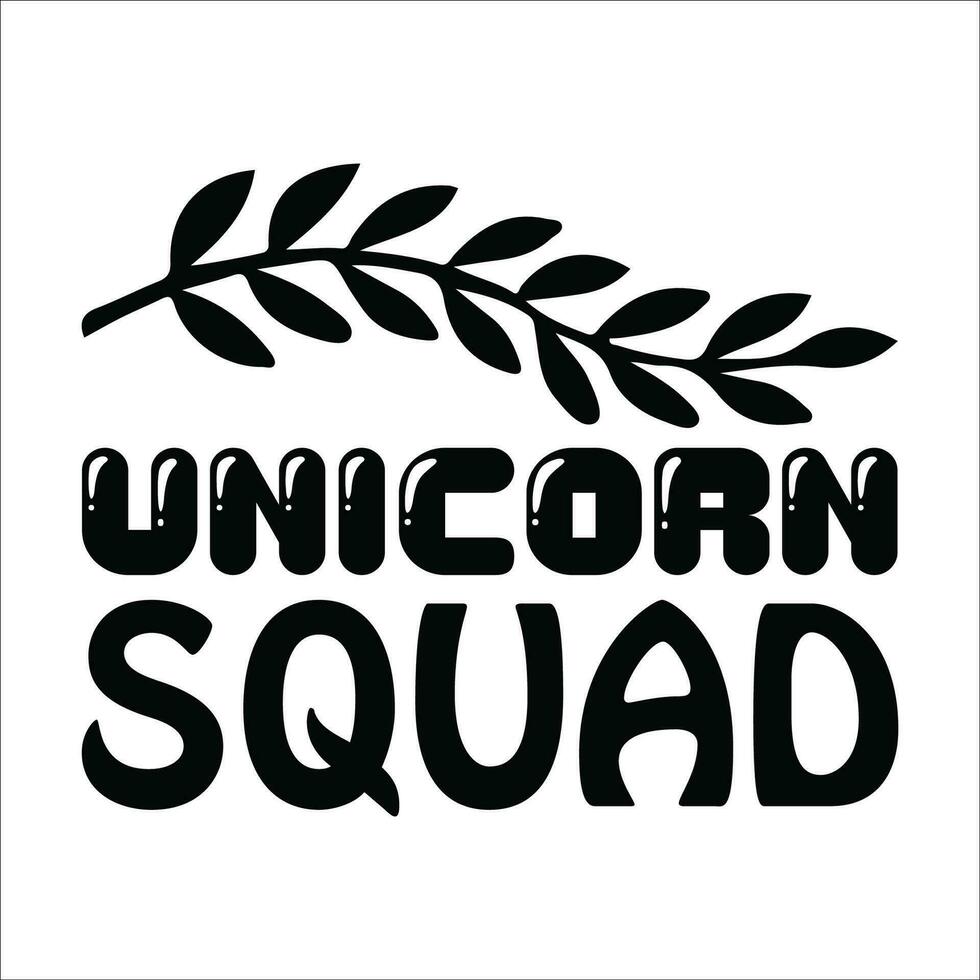 Stylish , fashionable  and awesome Unicorn typography art and illustrator vector