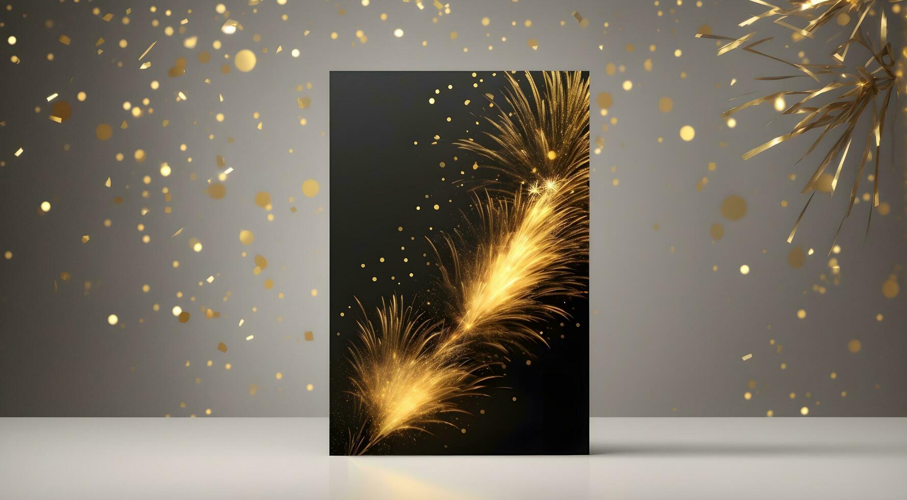 Ai generative Artistic abstract christmas card design, new year background, festive banner with copy space text photo