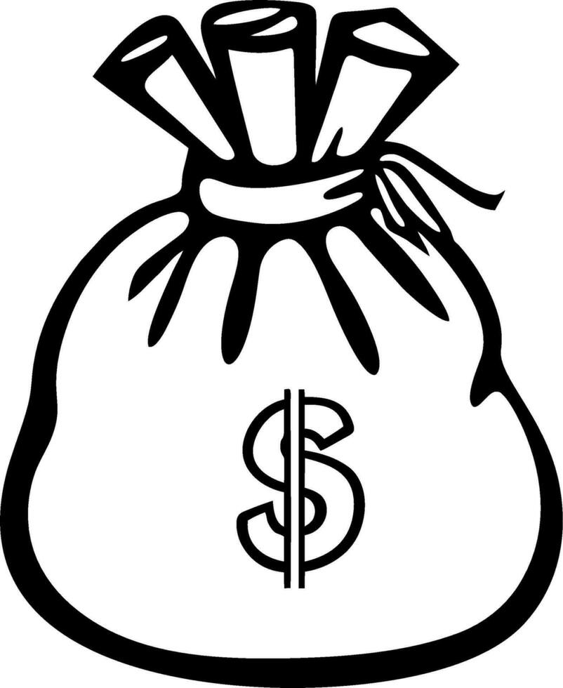 Money bag logo Royalty Free Vector Image