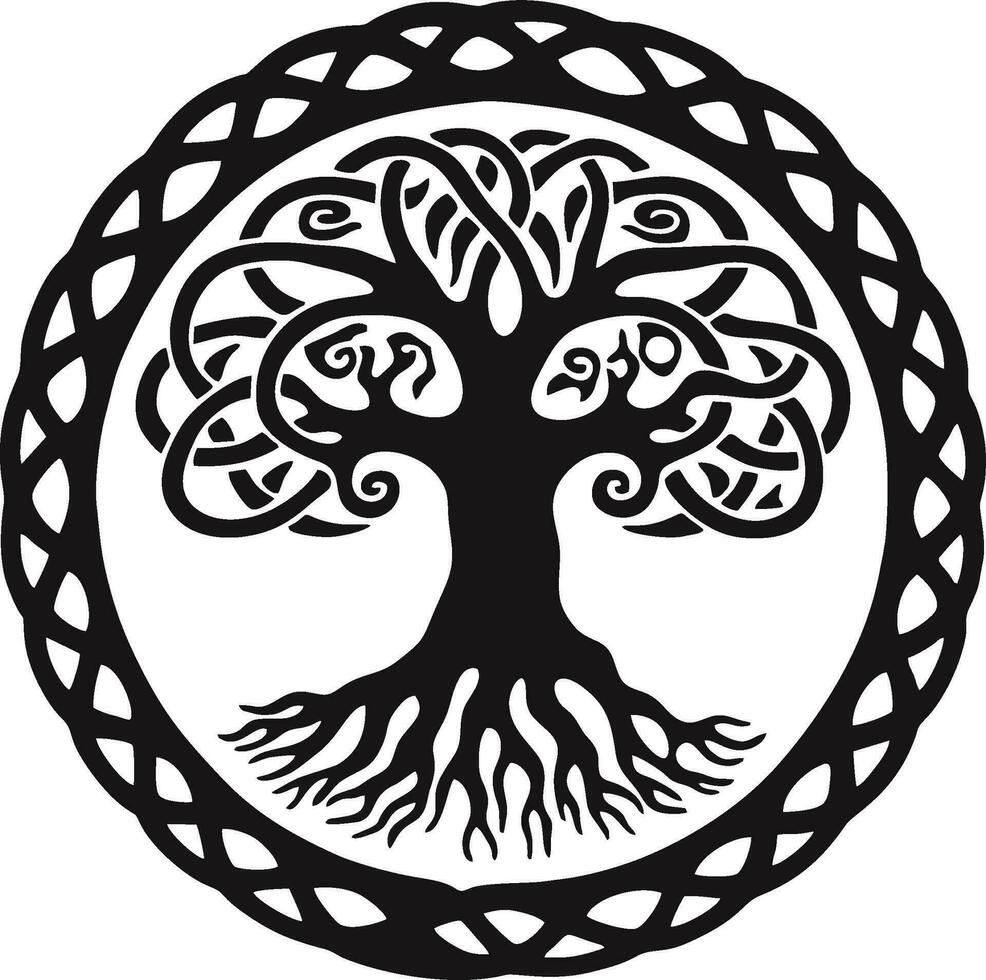 Outline Tree Of Life Stock Illustration - Download Image Now - Tree of Life - Concept, Tree, Celtic Style vector