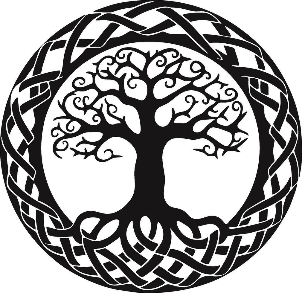 Outline Tree Of Life Stock Illustration - Download Image Now - Tree of Life - Concept, Tree, Celtic Style vector