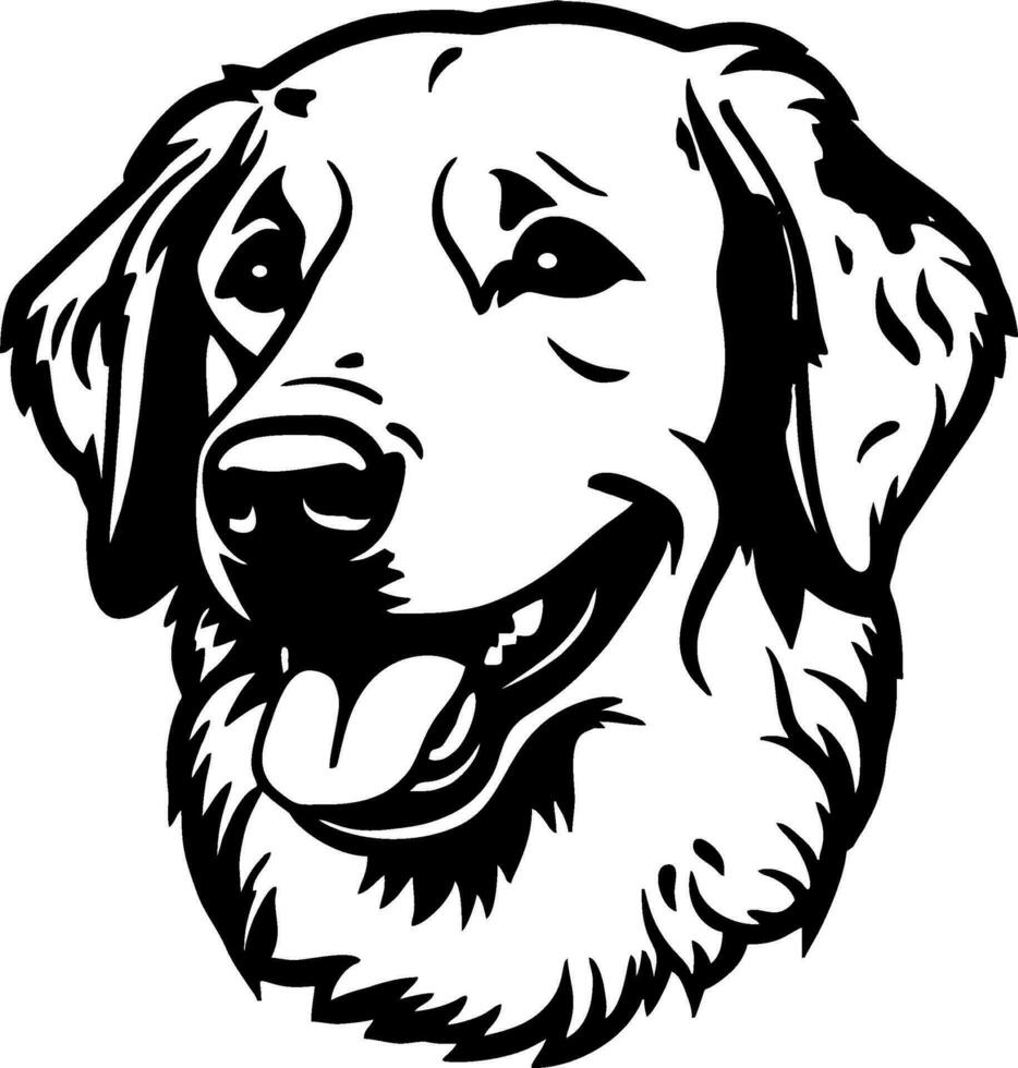 Labrador perdiguero - echar un vistazo perros raza cara vector imagen