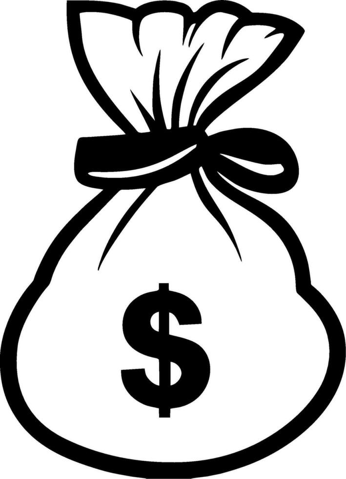 Money bag logo Royalty Free Vector Image