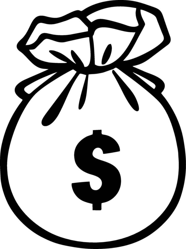 Money bag logo Royalty Free Vector Image