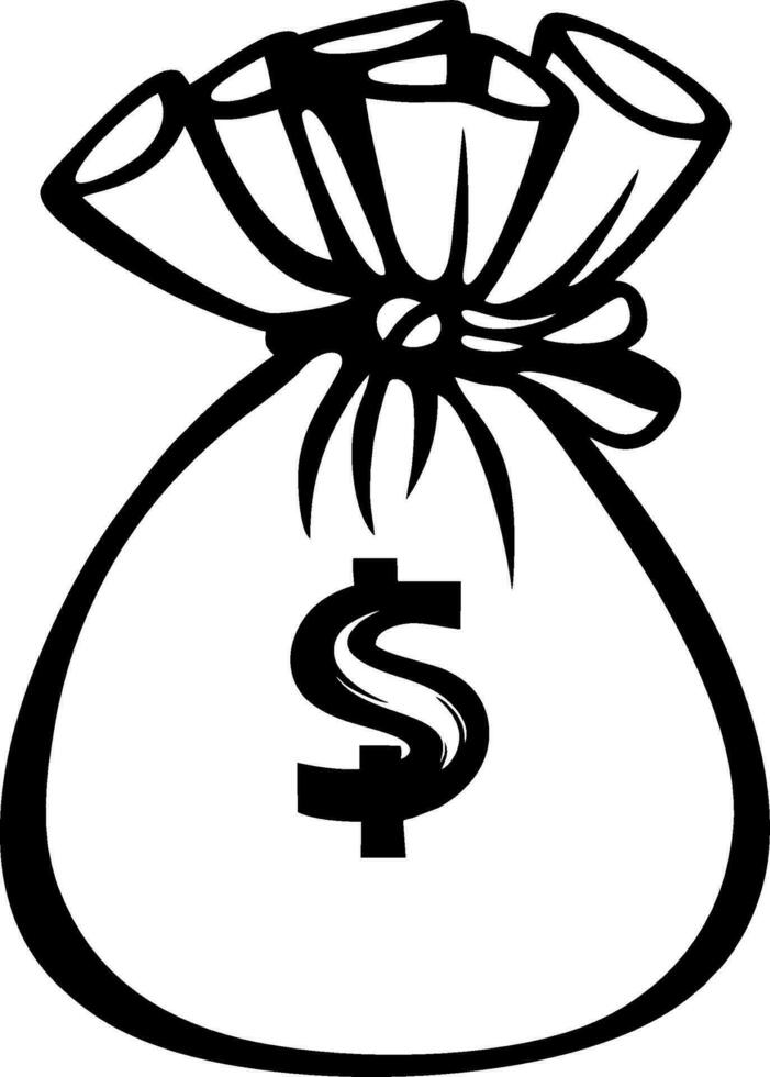 Money bag logo Royalty Free Vector Image