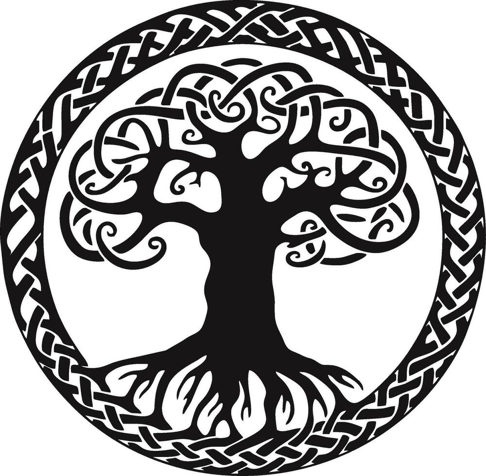 Outline Tree Of Life Stock Illustration - Download Image Now - Tree of Life - Concept, Tree, Celtic Style vector