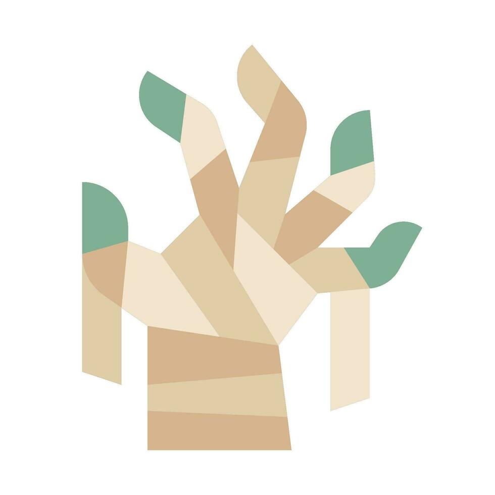 mummy hand flat icon,vector and illustration vector