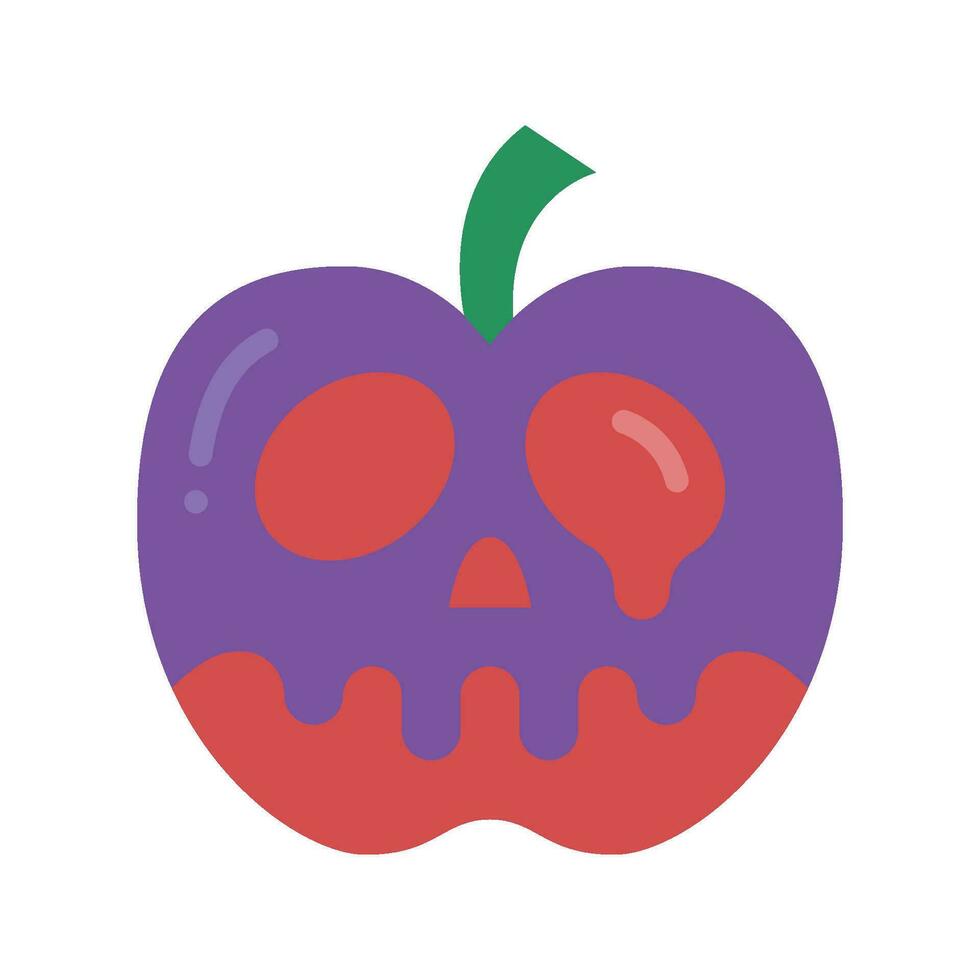 veneno manzana icono, vector y ilustración