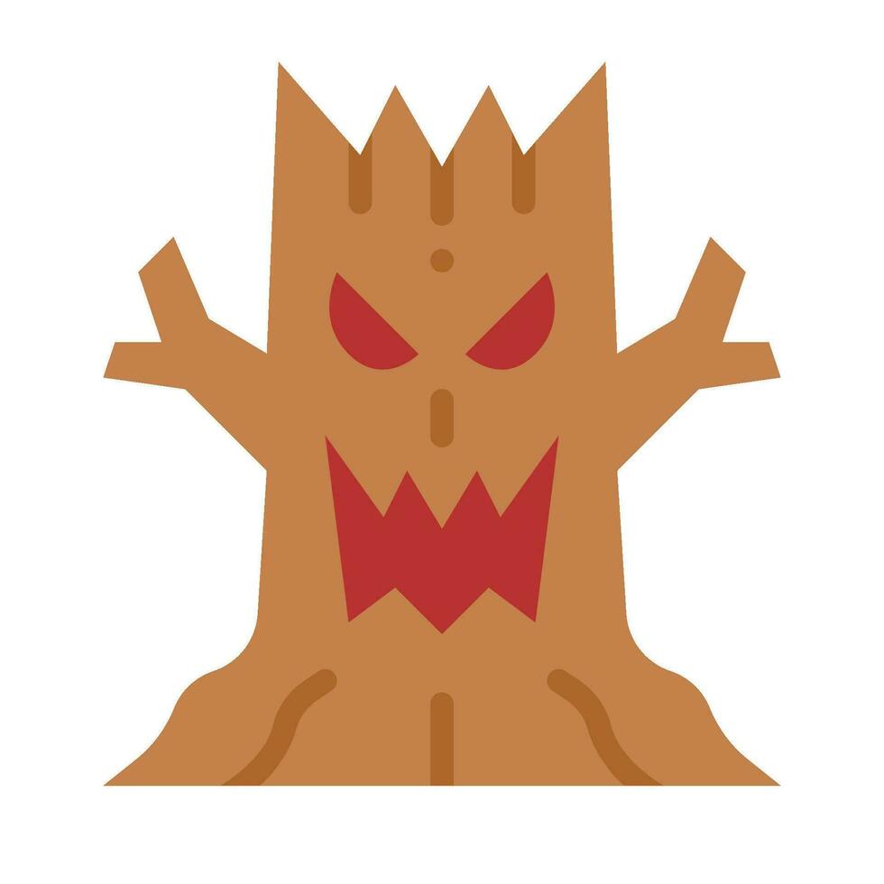 monster tree flat icon,vector and illustration vector