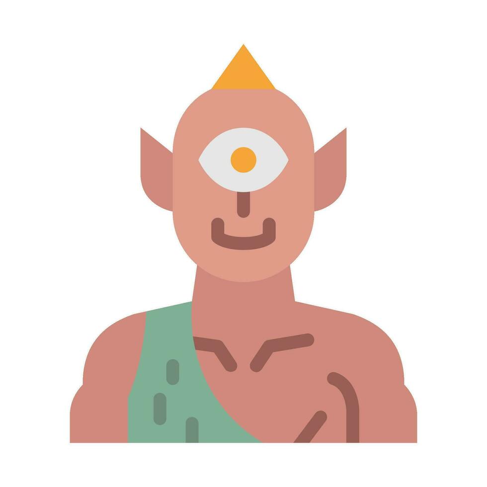 cyclops flat icon,vector and illustration vector
