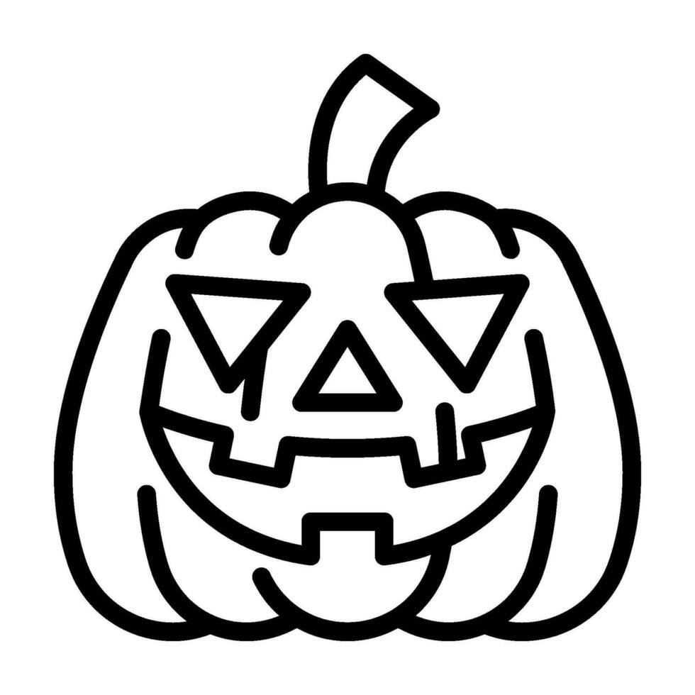 jack o lantern line icon,vector and illustration vector