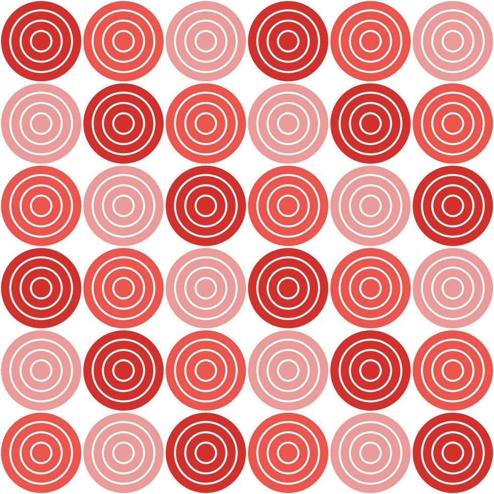 Red circle pattern. Circle vector seamless pattern. Decorative element, wrapping paper, wall tiles, floor tiles, bathroom tiles.
