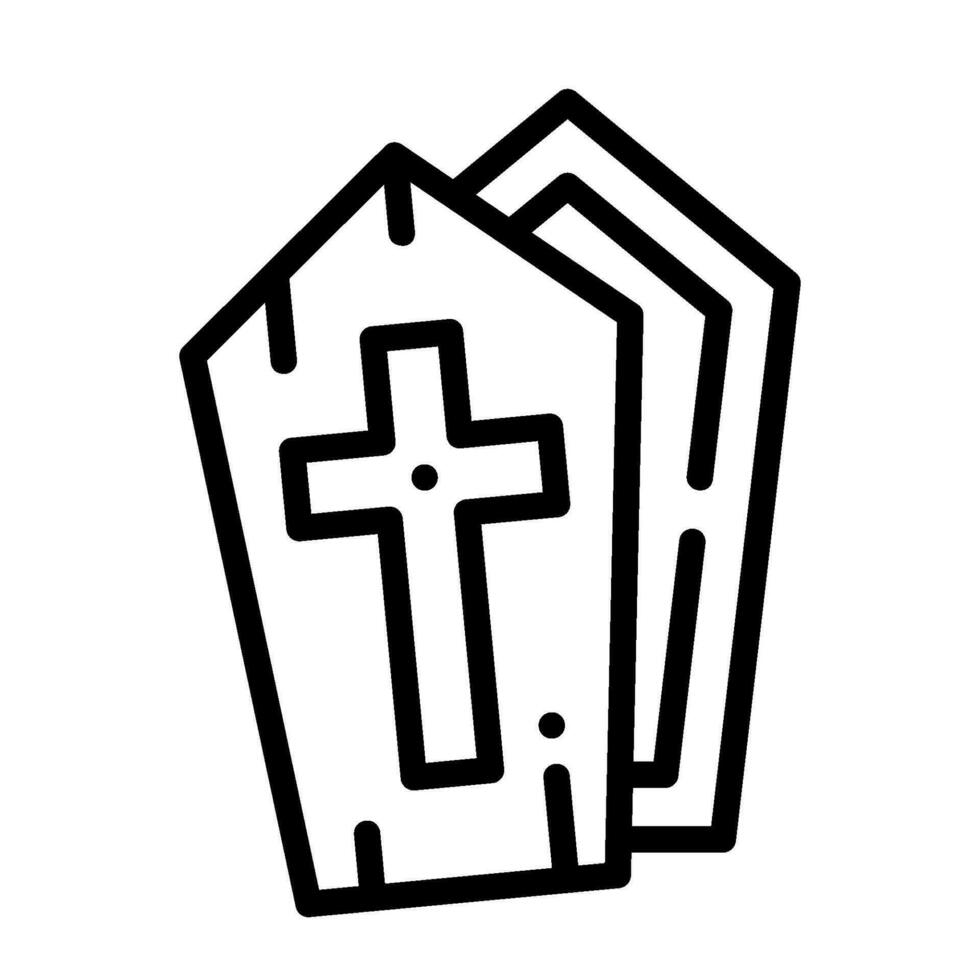 coffin line icon,vector and illustration vector