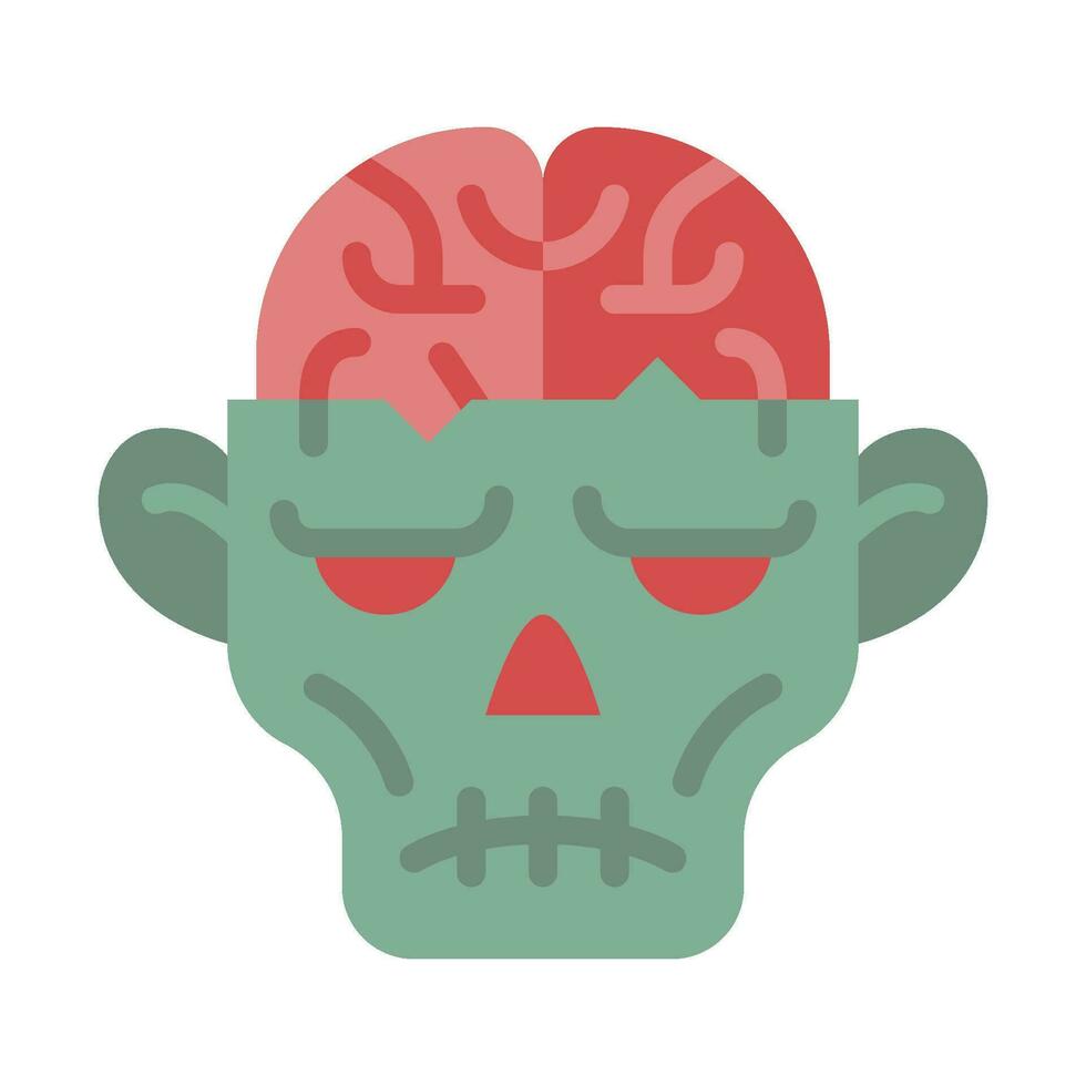 zombie head flat icon,vector and illustration vector