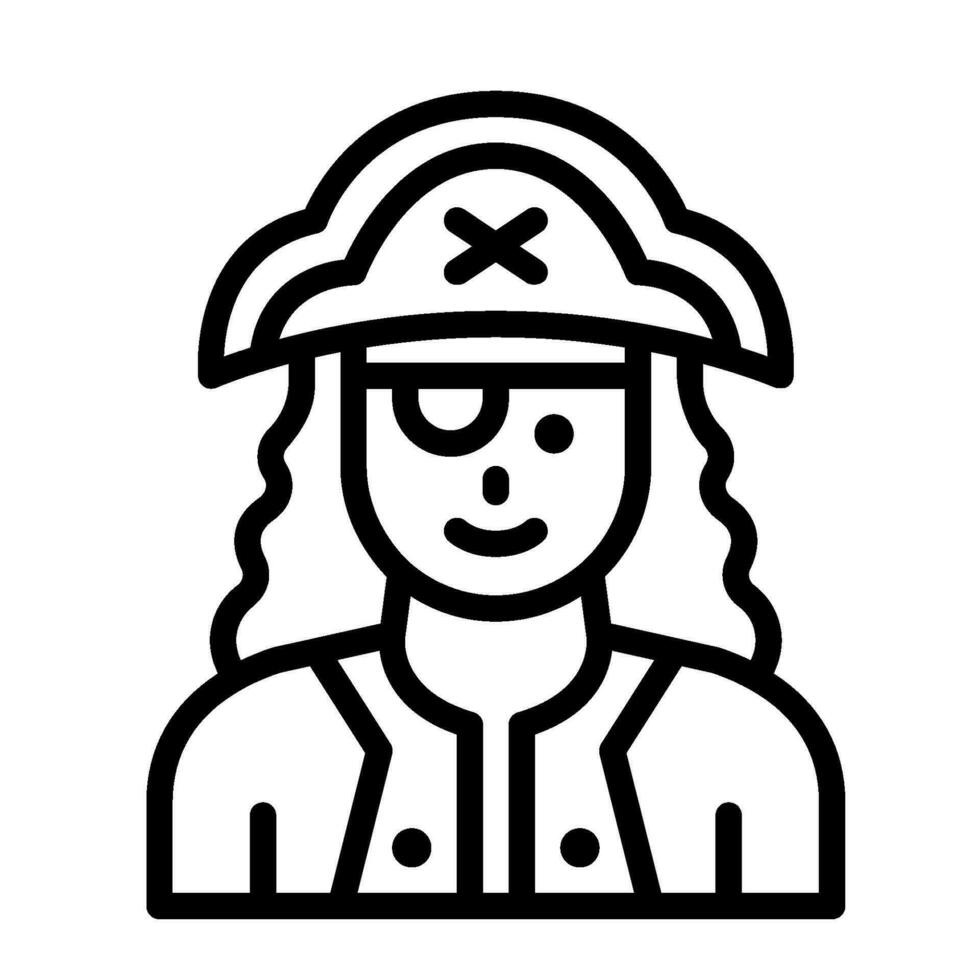 pirate line icon,vector and illustration vector