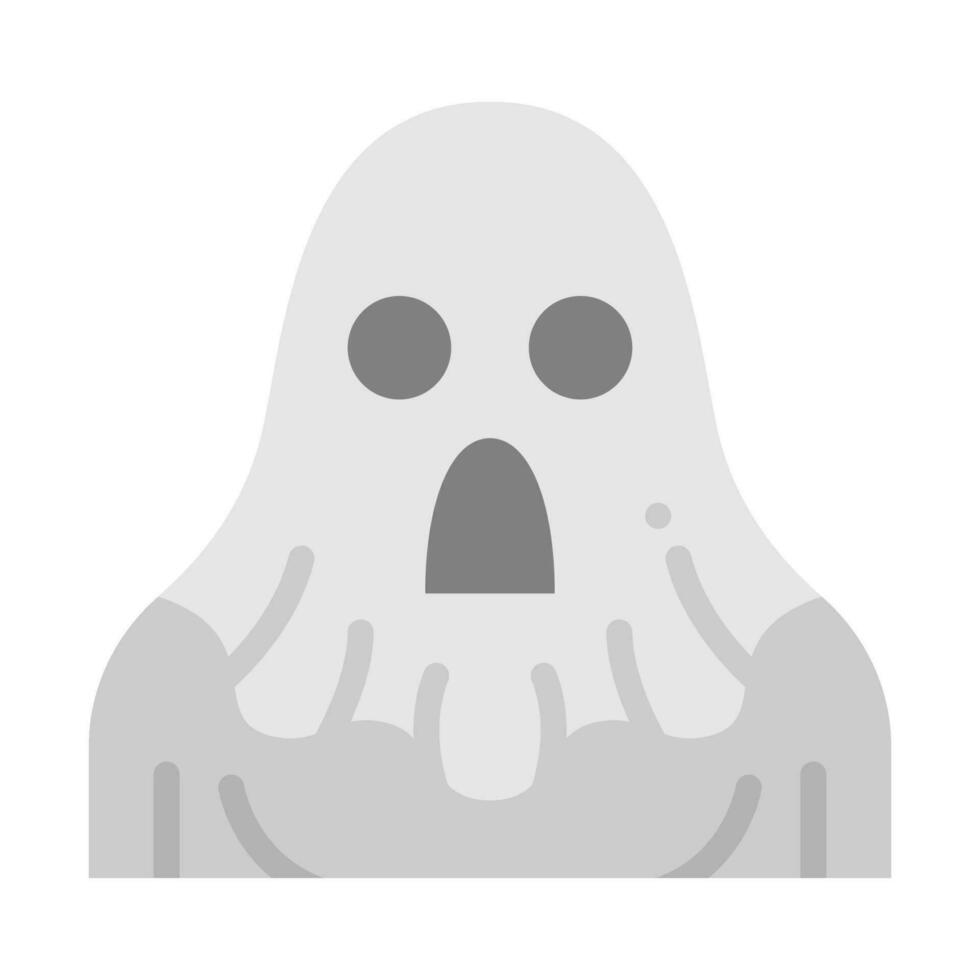 fantasma plano icono, vector y ilustración