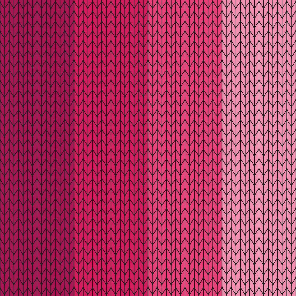 Pink gradient knitted pattern. knitted vector pattern. Gradient pattern for clothing, wrapping paper, backdrop, background, gift card.