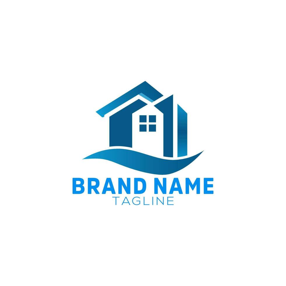 real bienes, propiedad y construcción logo diseño. resumen hogar y construcción logo diseño vector