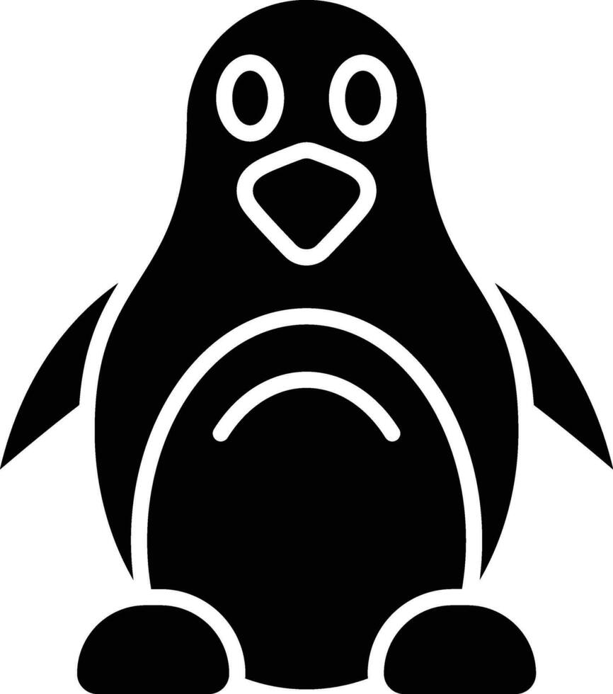 icono de vector de pingüino