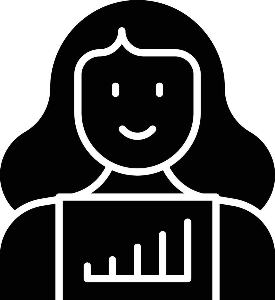 Research Analyst Female Vector Icon