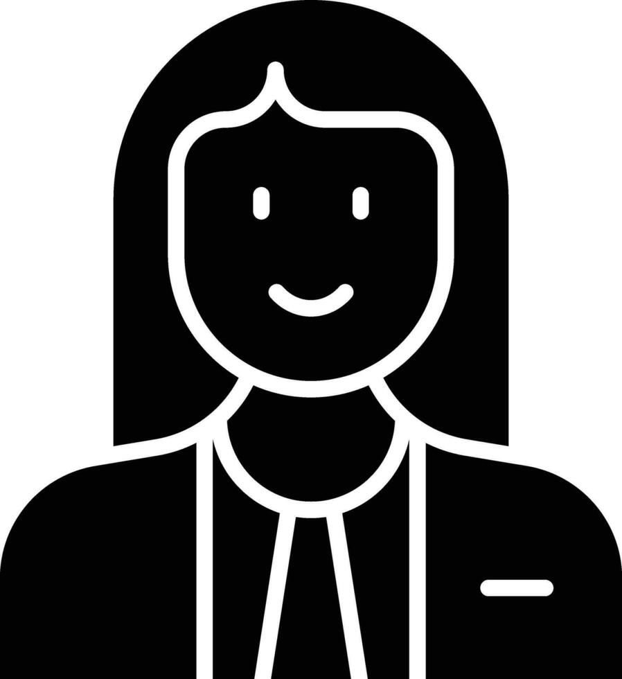 Judge Female Vector Icon