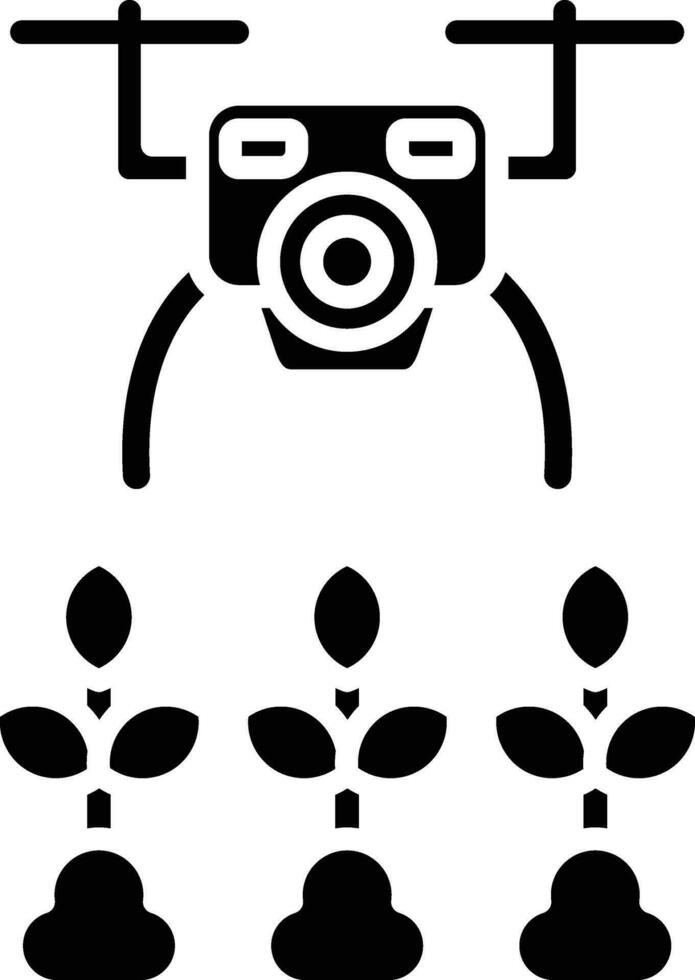 Agricultural Drones Vector Icon