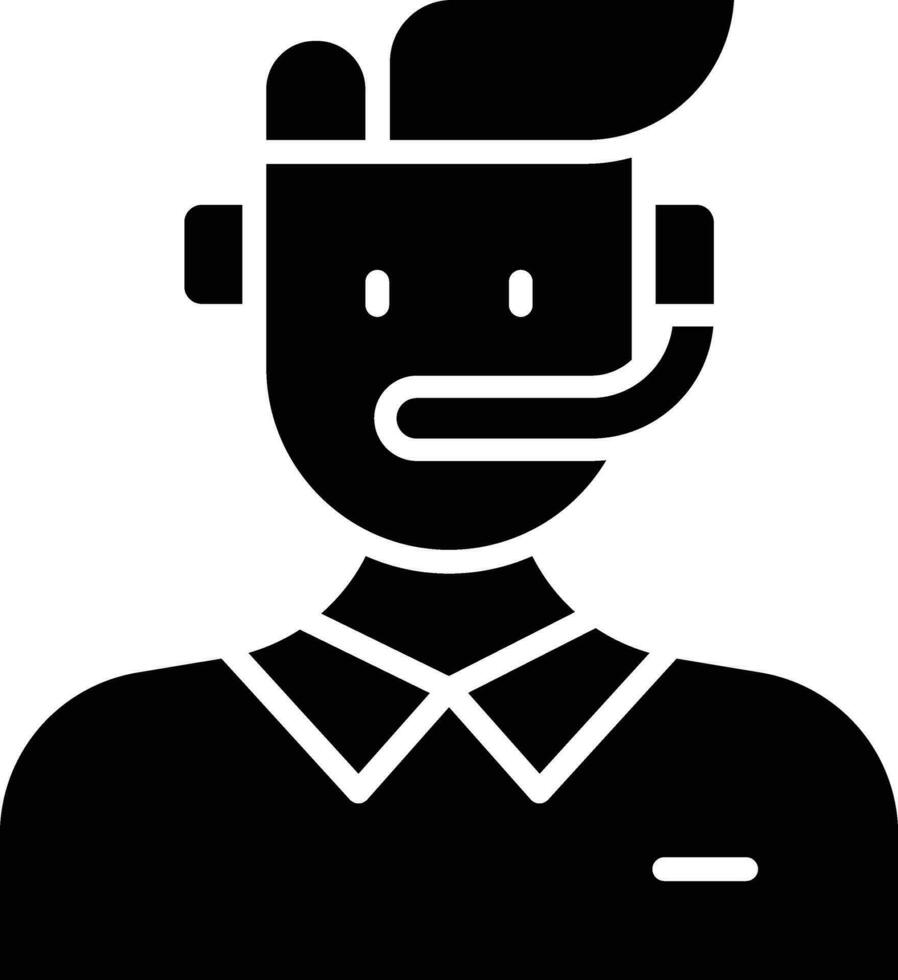 Tech Support Agent Male Vector Icon