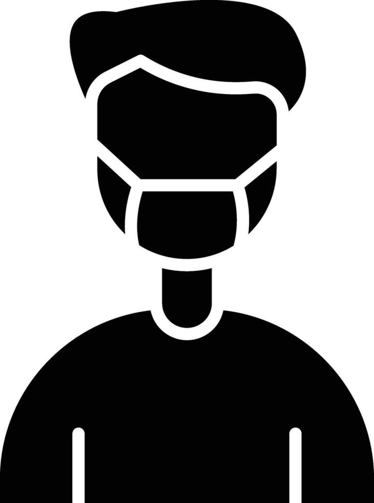 Man Face Mask Vector Icon