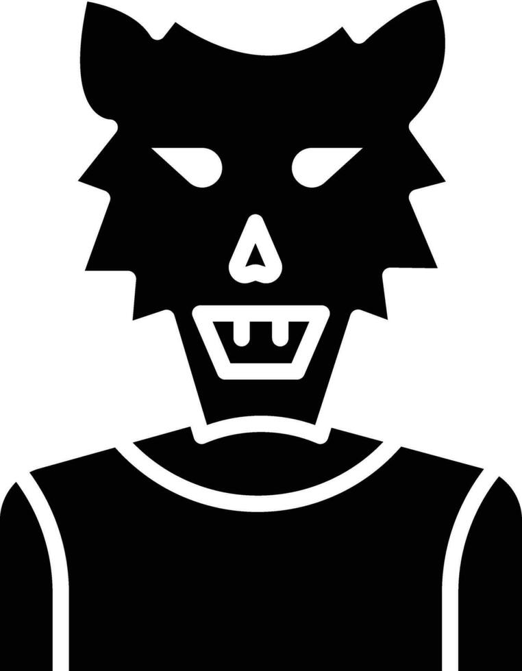 hombre-lobo vector icono