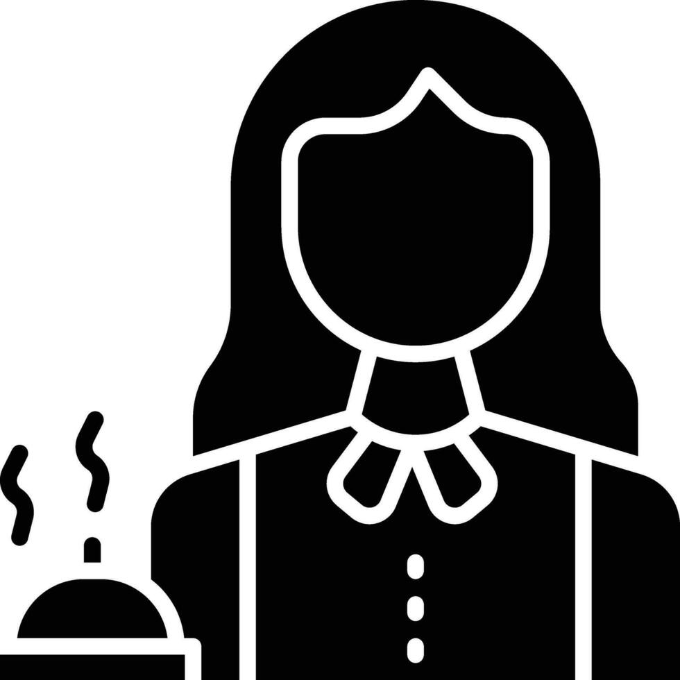 Waitress Vector Icon
