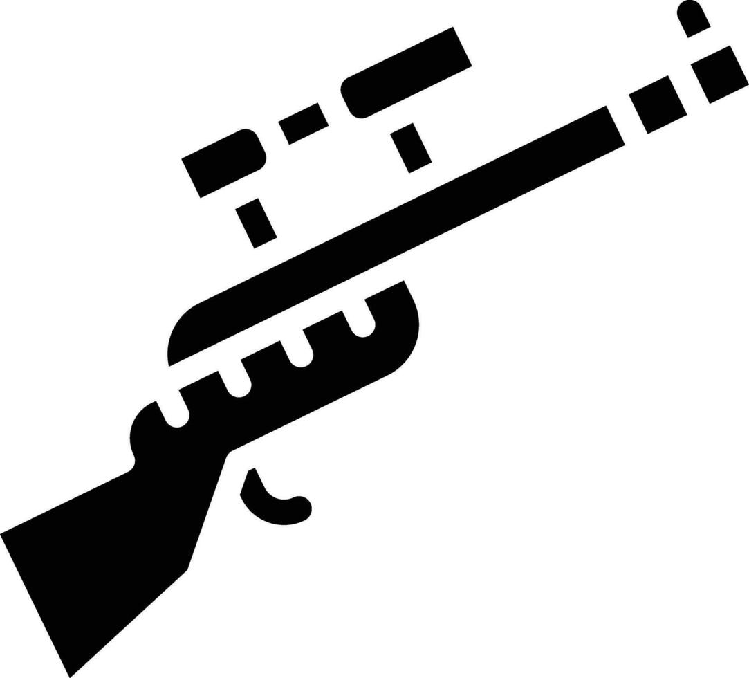 caza rifle vector icono