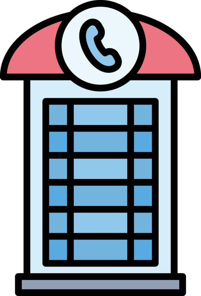 icono de vector de cabina telefónica