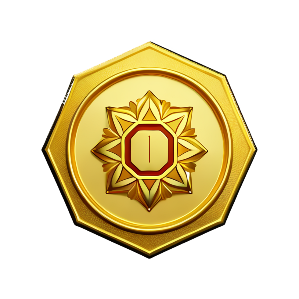 gold mandala 3d rendering icon illustration png