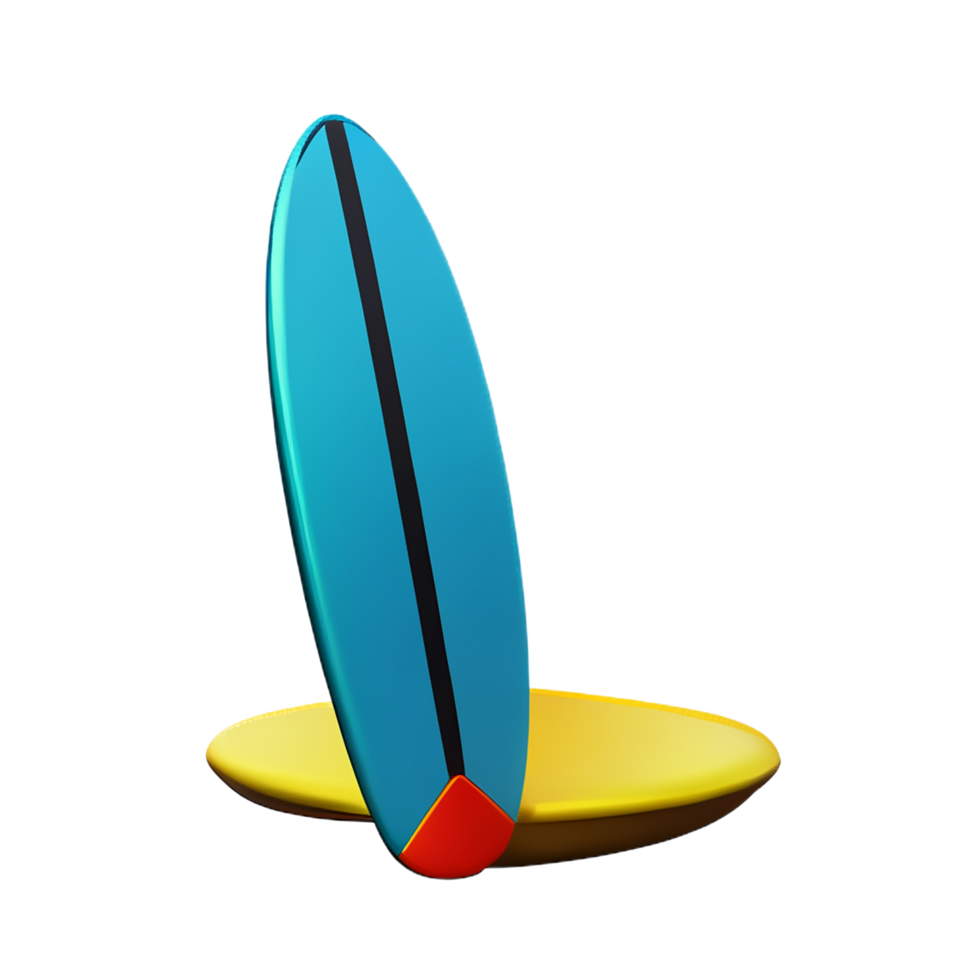 surfboard 3d rendering icon illustration png